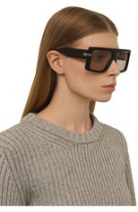 Женские солнцезащитные очки MARC JACOBS (THE) черного цвета, арт. MJ 1061 807 | Фото 2 (Кросс-КТ: С/з-унисекс; Тип очков: С/з; Очки форма: Маска; Оптика Гендер: оптика-унисекс)