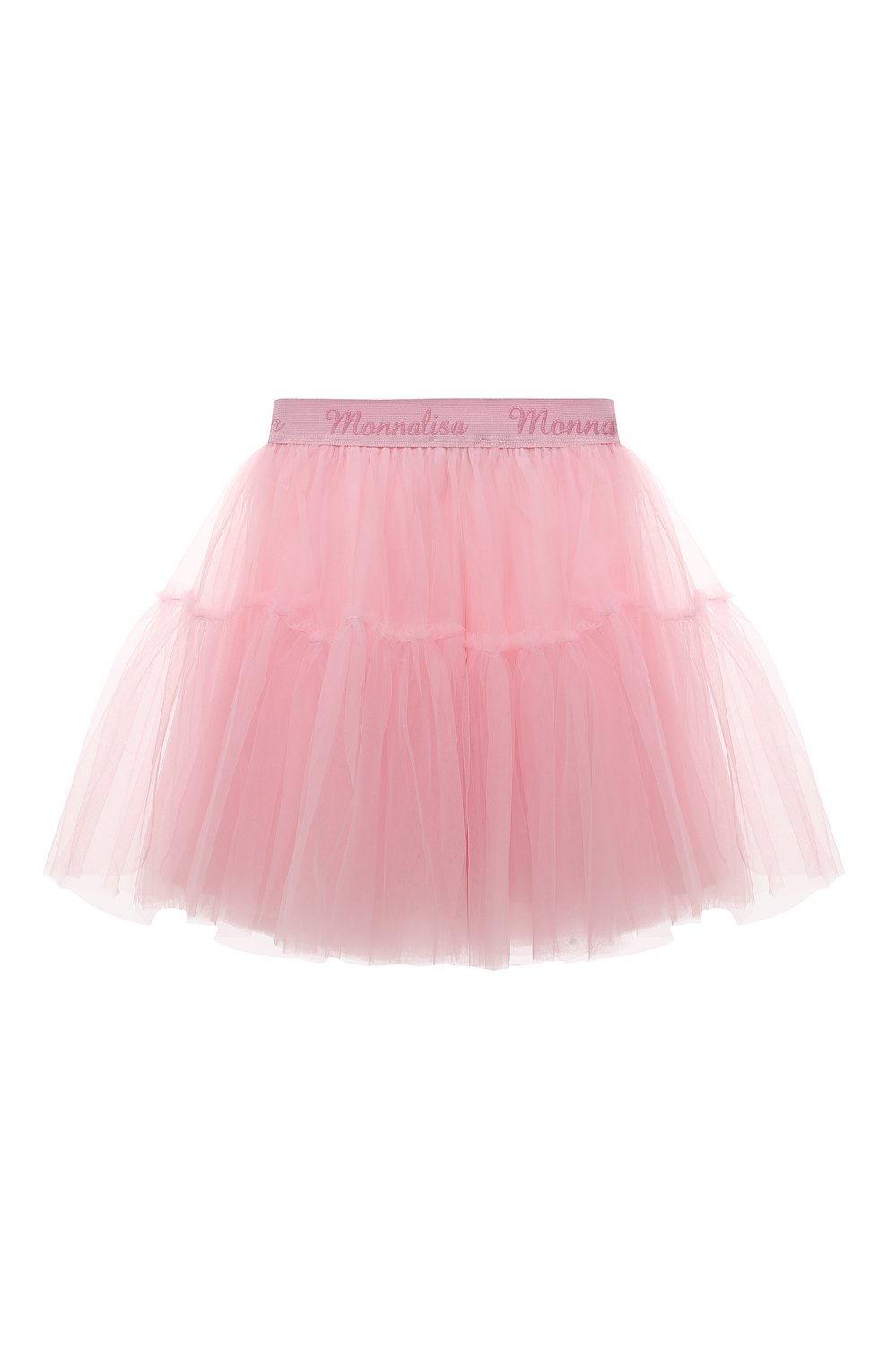 Детская юбка MONNALISA розового цвета, арт. 17AGON | Фото 2 (Материал внешний: Синтетический материал; Материал подклада: Хлопок)