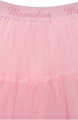 Детская юбка MONNALISA розового цвета, арт. 17AGON | Фото 3 (Материал внешний: Синтетический материал; Материал подклада: Хлопок)