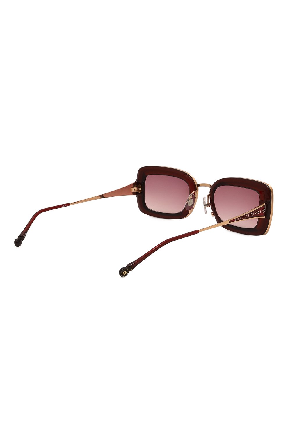 Женские солнцезащитные очки MATSUDA бордового цвета, арт. M3124 RG-B0R | Фото 4 (Материал: Пластик, Металл; Тип очков: С/з; Оптика Гендер: оптика-женское; Очки форма: Прямоугольные)