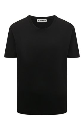 Женская хлопковая футболка JIL SANDER черного цвета по цене 0 руб., арт. J01GC0002/J45051 | Фото 1