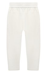 Детские хлопковые брюки BRUNELLO CUCINELLI белого цвета, арт. BTU14E596V | Фото 2 (Материал внешний: Хлопок)