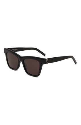 Женские солнцезащитные очки SAINT LAURENT черного цвета, арт. SL M106 001 | Фото 1 (Тип очков: С/з; Оптика Гендер: оптика-женское; Очки форма: Квадратные)