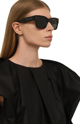 Женские солнцезащитные очки GUCCI черного цвета, арт. GG1217S 001 | Фото 2 (Тип очков: С/з; Оптика Гендер: оптика-женское; Очки форма: Квадратные)