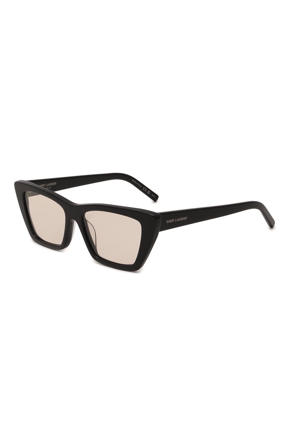 Женские солнцезащитные очки SAINT LAURENT черного цвета, арт. SL 276 MICA 038 | Фото 1 (Тип очков: С/з; Оптика Гендер: оптика-женское; Очки форма: Cat-eye)