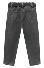 Детские джинсы BRUNELLO CUCINELLI серого цвета, арт. BH188P493A | Фото 2 (Детали: Однотонный; Материал внешний: Хлопок)