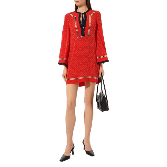 фото Шелковое платье gucci