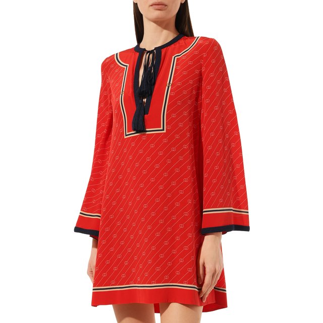 фото Шелковое платье gucci