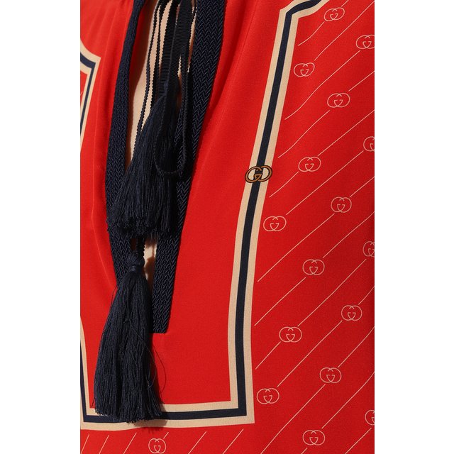 фото Шелковое платье gucci