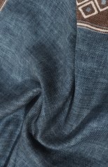 Мужской шелковый платок BRUNELLO CUCINELLI бирюзового цвета, арт. MR8620091 | Фото 2 (Материал: Текстиль, Шелк)