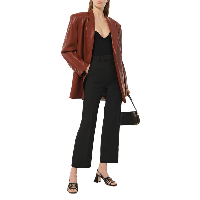 фото Брюки из шелка и шерсти gucci