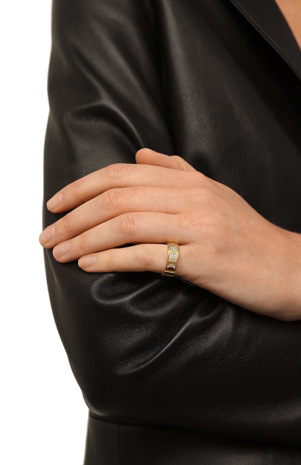 Женское кольцо tattwa LHASA золотого цвета, арт. 4_Tattwa_Ring_S | Фото 2 (Материал: Серебро)