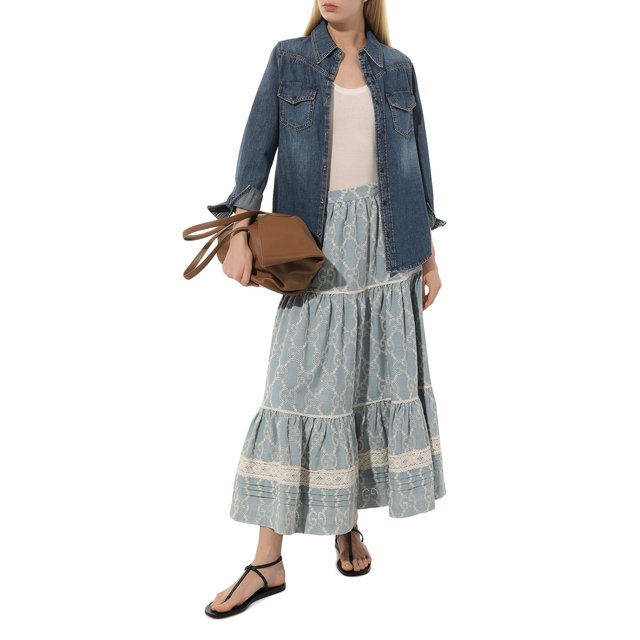 фото Хлопковая юбка gucci