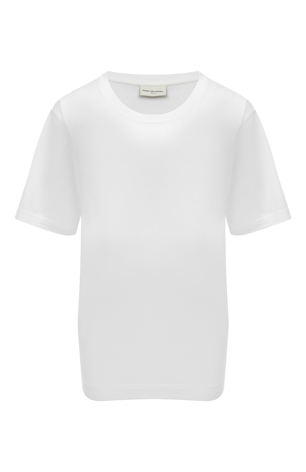 Женская белая хлопковая футболка DRIES VAN NOTEN купить в интернет ...