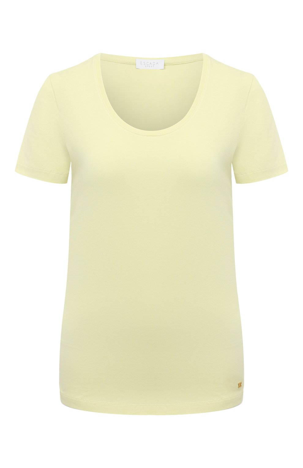 Хлопковая футболка Escada Sport цвет жёлтый