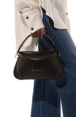 Женская сумка agatha medium RODO темно-коричневого цвета, арт. B8622/093 | Фото 2 (Сумки-технические: Сумки top-handle; Размер: medium; Материал: Натуральная кожа; Ремень/цепочка: На ремешке)