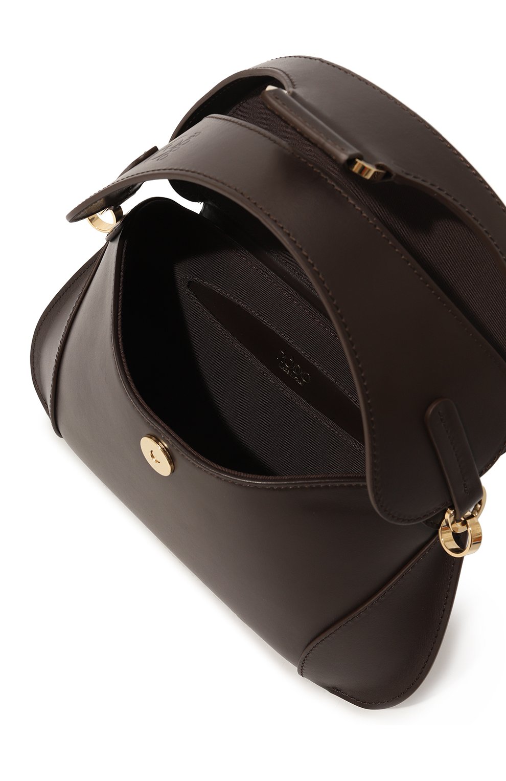 Женская сумка agatha medium RODO темно-коричневого цвета, арт. B8622/093 | Фото 6 (Сумки-технические: Сумки top-handle; Размер: medium; Материал: Натуральная кожа; Ремень/цепочка: На ремешке)