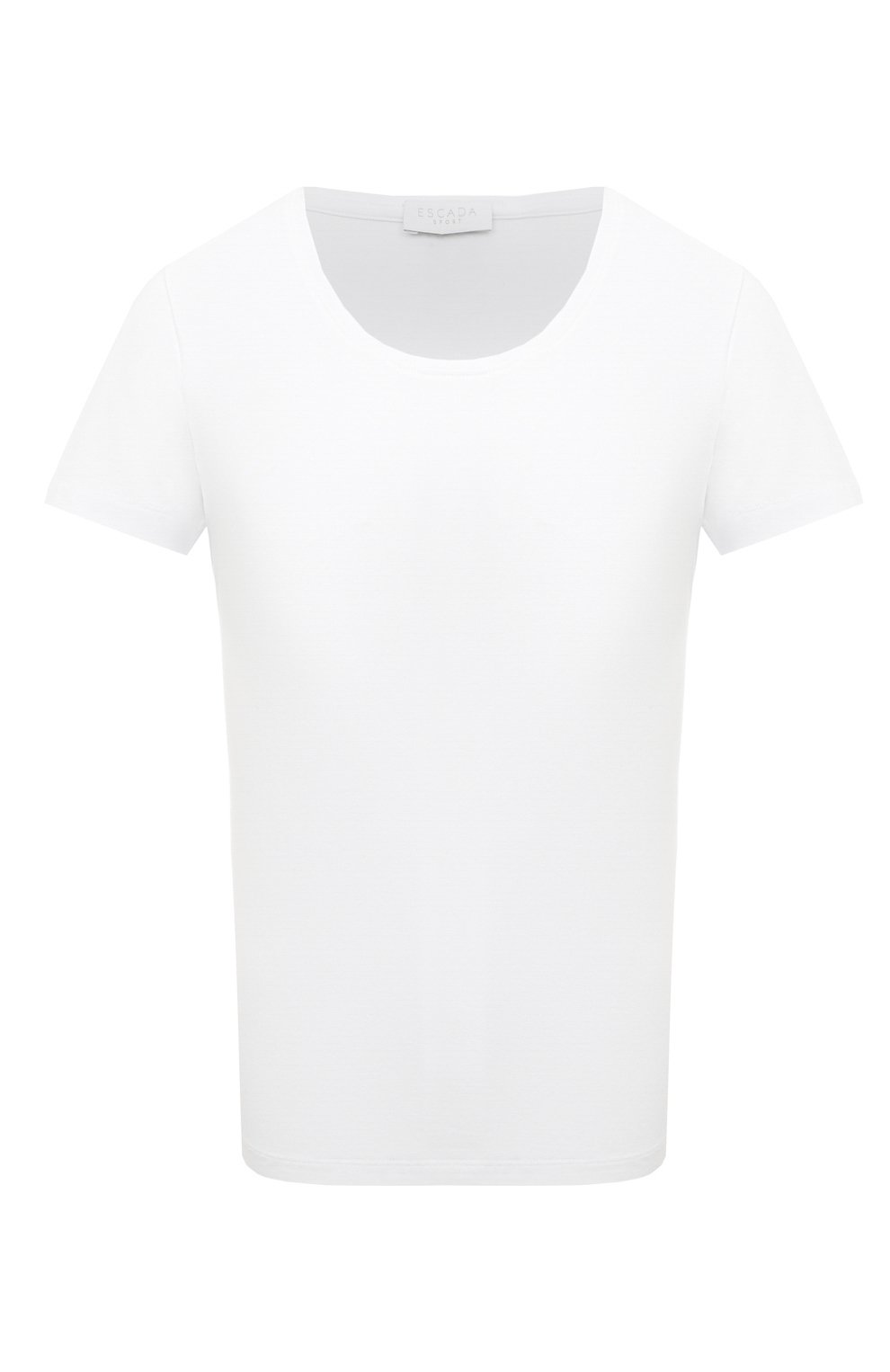 Хлопковая футболка Escada Sport белого цвета