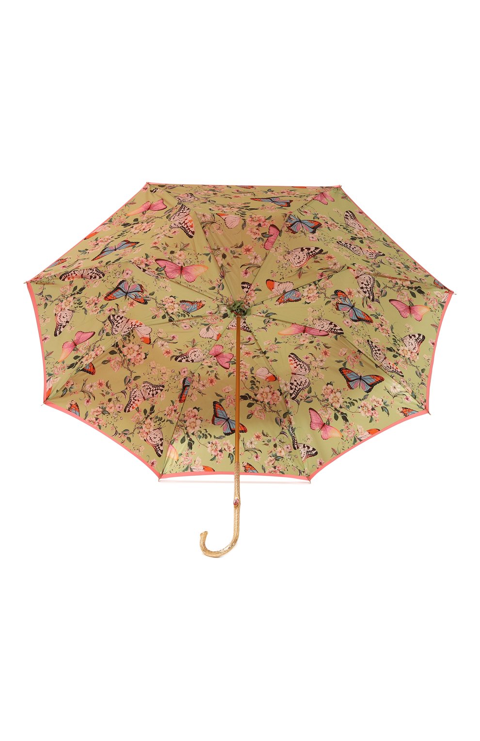Женский зонт-трость PASOTTI OMBRELLI розового цвета, арт. 0MITD0 189/RAS0 9N881/2 | Фото 3 (Материал: Текстиль, Синтетический материал, Металл)