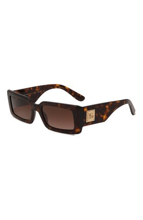Женские солнцезащитные очки DOLCE & GABBANA коричневого цвета, арт. 4416-502/13 | Фото 1 (Материал: Пластик; Тип очков: С/з; Очки форма: Прямоугольные; Оптика Гендер: оптика-женское)