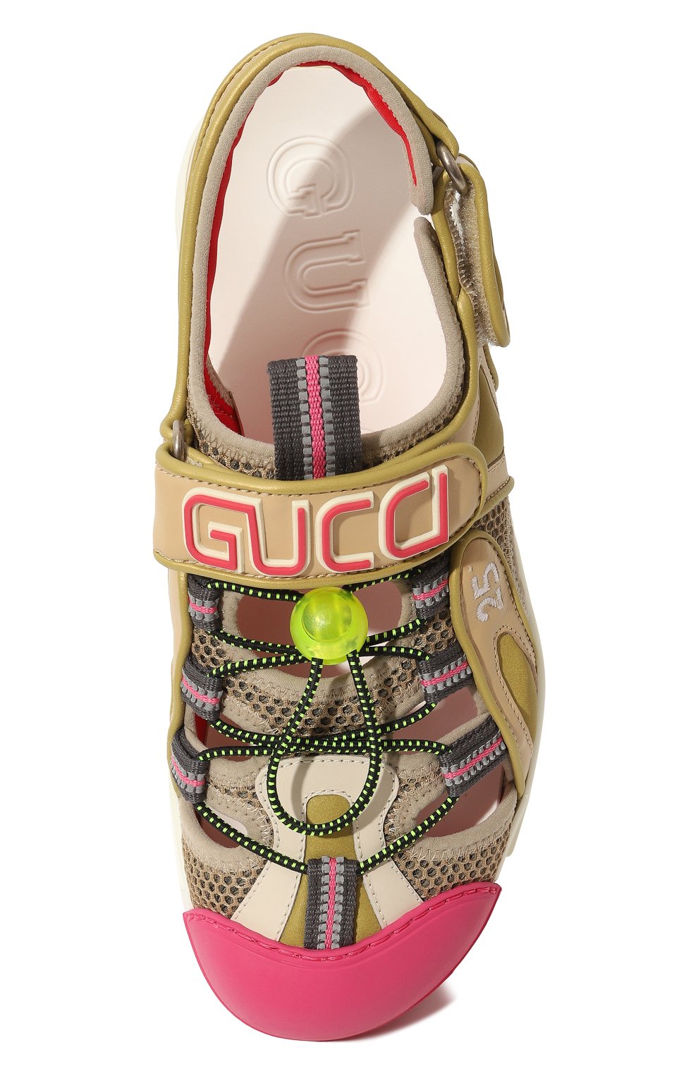 Комбинированные сандалии Gucci 570440 98D30 Фото 6