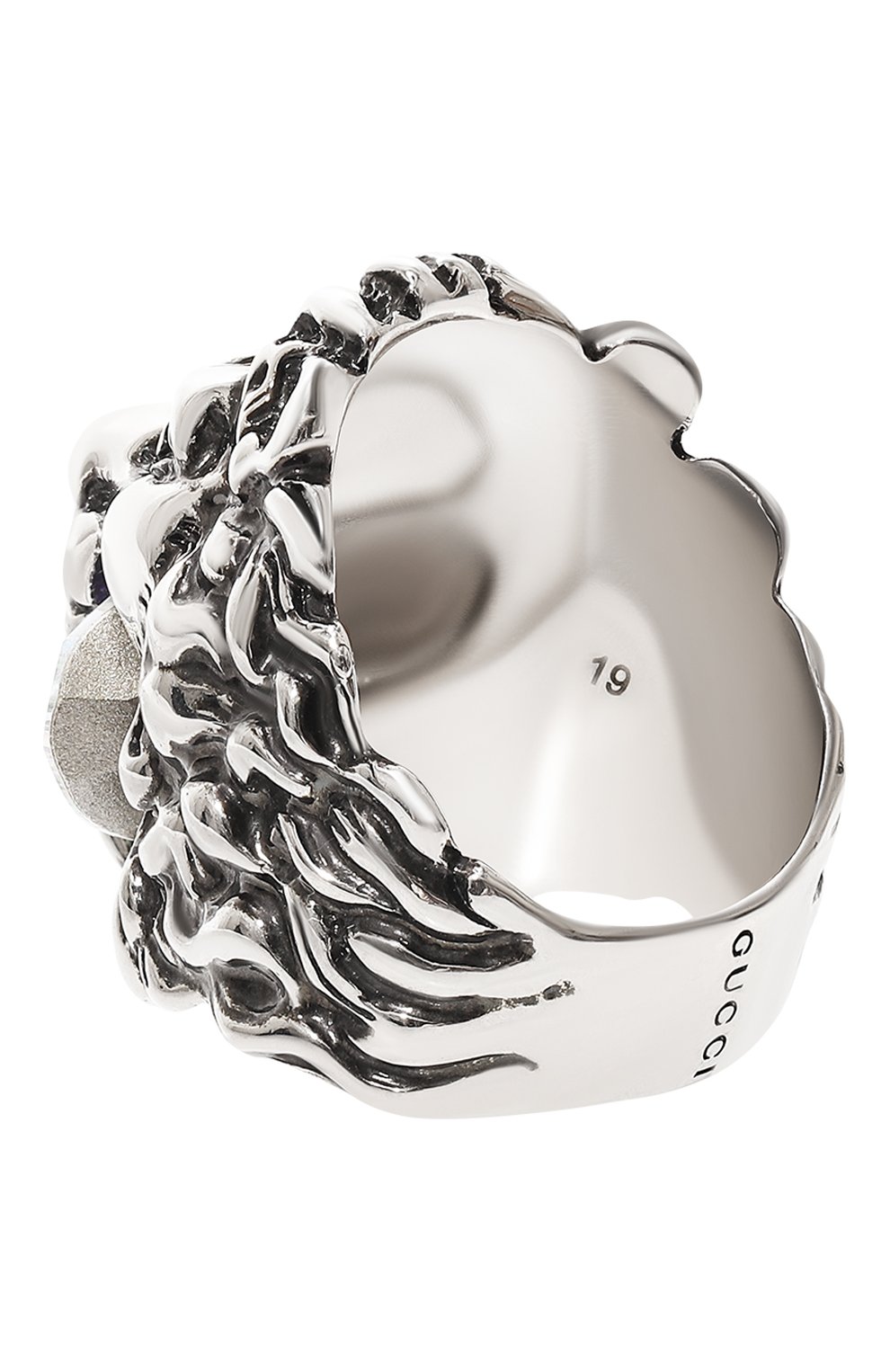 Женское кольцо GUCCI серебряного цвета, арт. 402763 J3F42 | Фото 3 (Материал: Металл)
