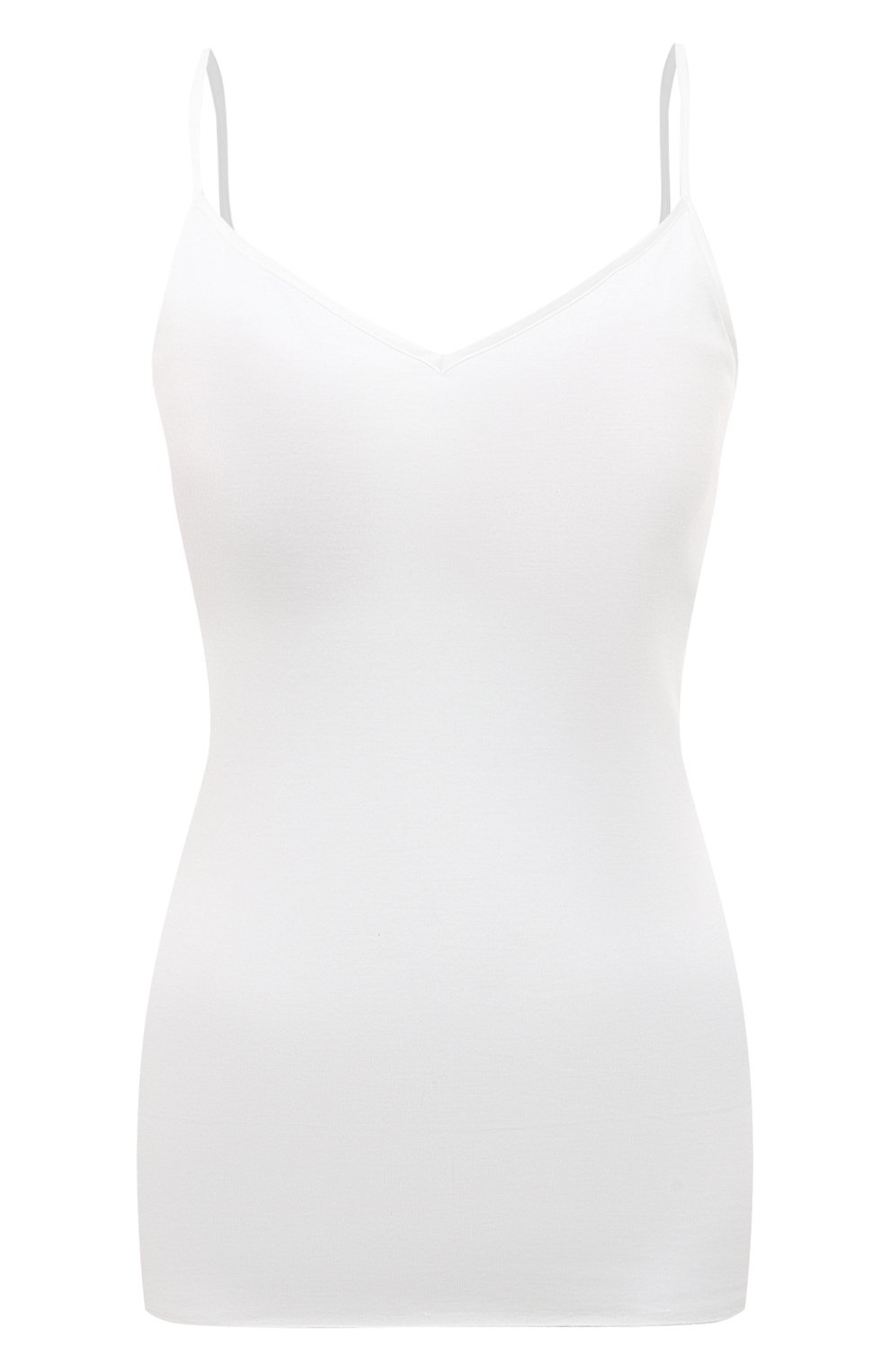 Женская хлопковый топ HANRO белого цвета, арт. 071605. | Фото 1 (Женское Кросс-КТ: Топы; Материал внешний: Хлопок)