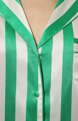 Женская шелковая пижама MARJOLAINE зеленого цвета, арт. 4RYM5501 | Фото 7 (Материал внешний: Шелк)