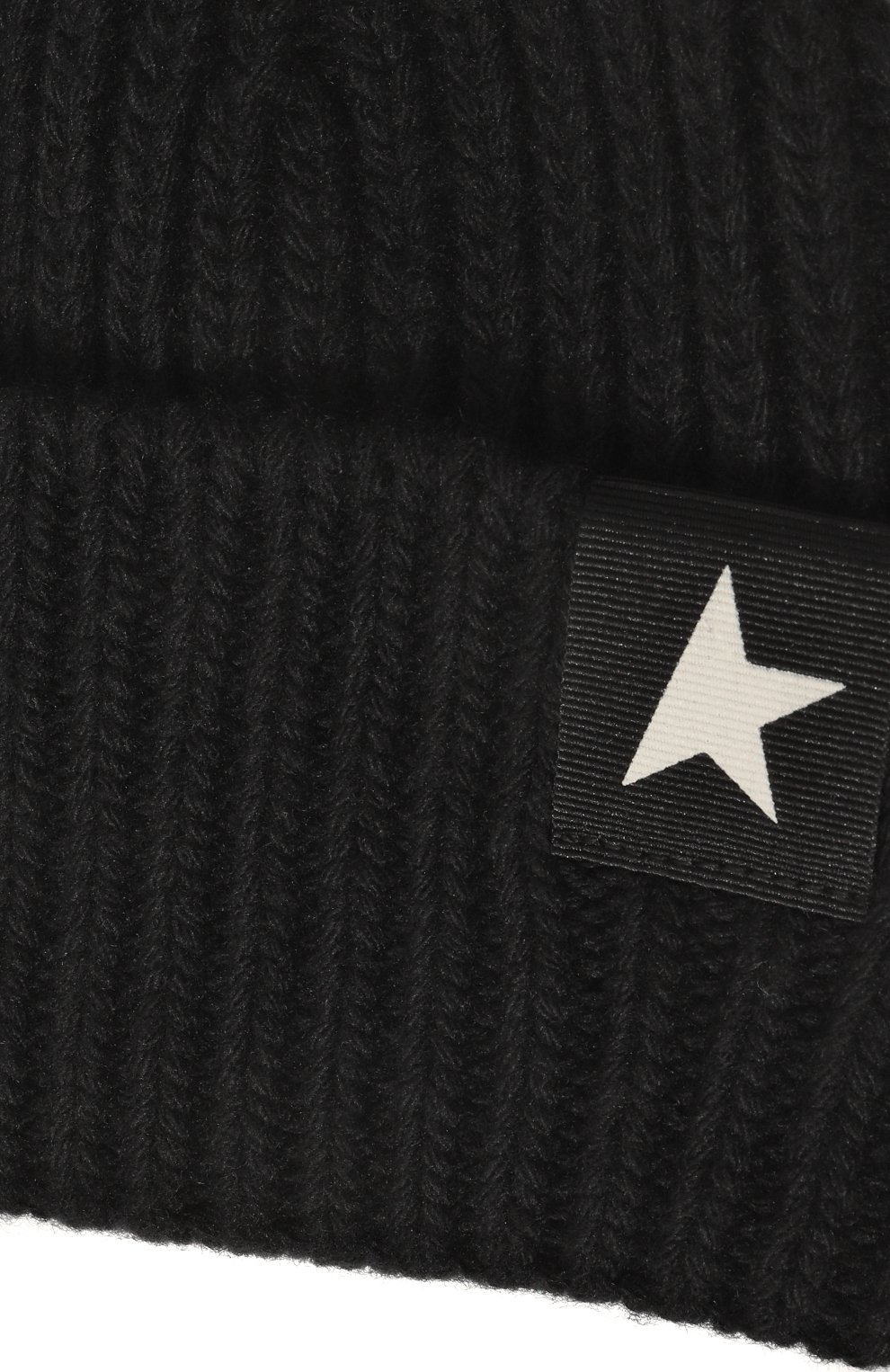Женская шерстяная шапка GOLDEN GOOSE DELUXE BRAND черного цвета, арт. GUP01035.P000601 | Фото 4 (Материал: Текстиль, Шерсть)