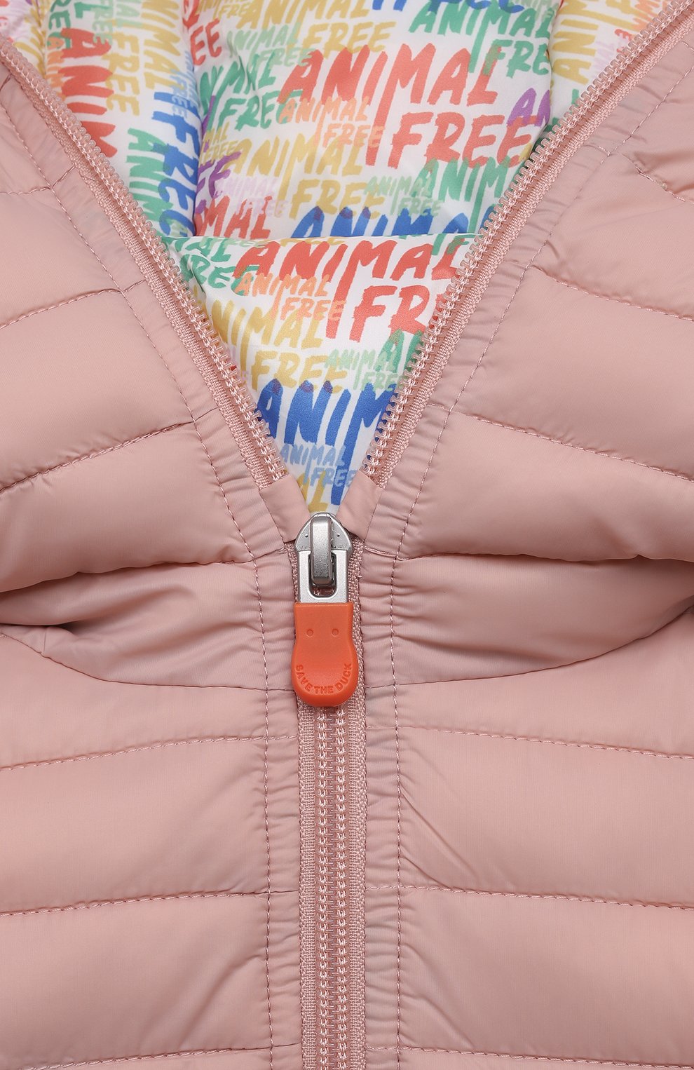 Детская утепленная куртка SAVE THE DUCK светло-розового цвета, арт. J32310G/BETH/GIPI16/10-16 | Фото 3 (Рукава: Длинные; Кросс-КТ: Утепленный; Материал внешний: Синтетический материал; Материал подклада: Синтетический материал)