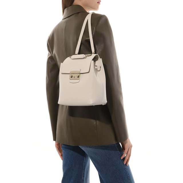 фото Кожаный рюкзак metropolis furla