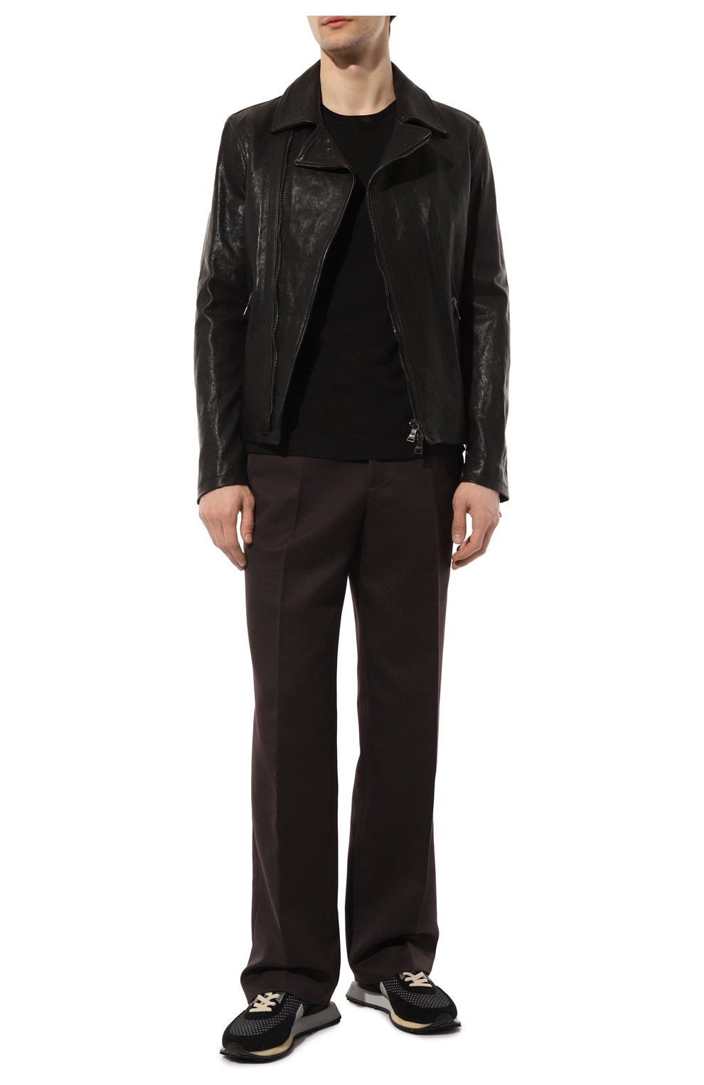 Мужская кожаная куртка BARBED черного цвета, арт. E23-KI0D0B | Фото 2 (Кросс-КТ: Куртка; Рукава: Длинные; Мужское Кросс-КТ: утепленные куртки, Кожа и замша; Материал внешний: Натуральная кожа; Длина (верхняя одежда): Короткие; Материал подклада: Вискоза; Стили: Кэжуэл)