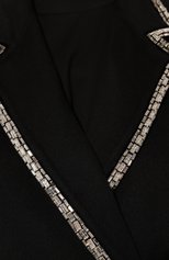 Женское шерстяное пальто PRADA черного цвета, арт. P603MR-1T38-F0002-191 | Фото 5 (Материал внешний: Шерсть; Рукава: Длинные; Стили: Гламурный; Длина (верхняя одежда): Длинные; 1-2-бортные: Двубортные)