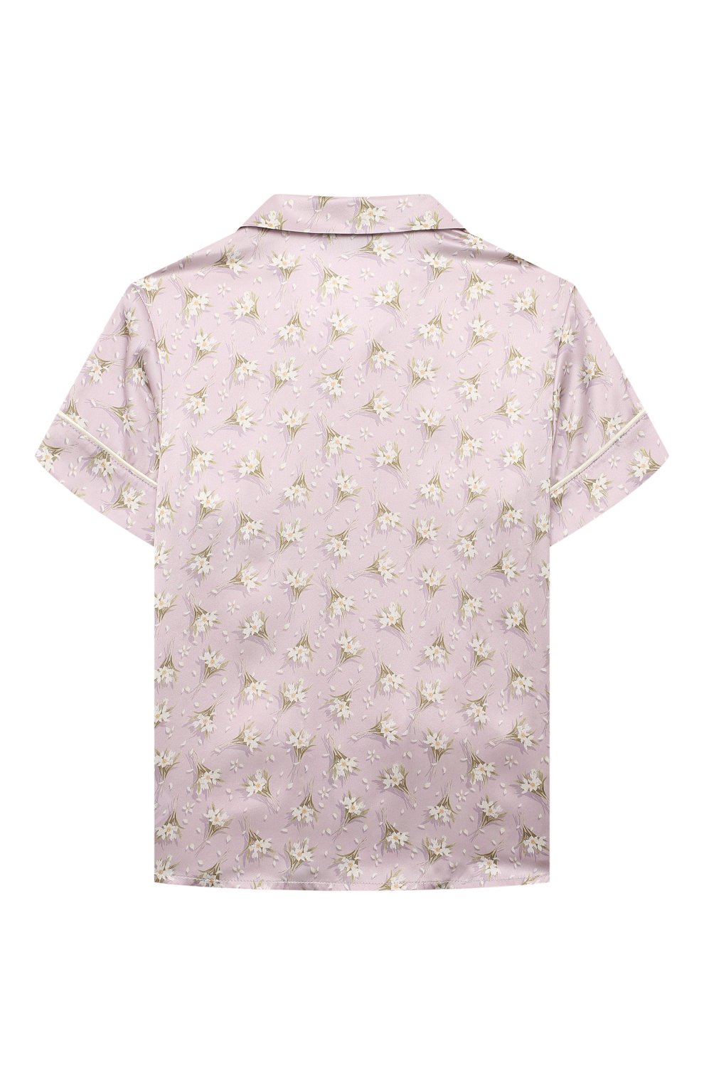 Детское хлопковая блузка PAADE MODE сиреневого цвета, арт. 232146145 | Фото 2 (Рукава: Короткие; Материал внешний: Хлопок)