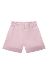 Детские льняные шорты PAADE MODE розового цвета, арт. 232170522 | Фото 1 (Материал внешний: Лен)