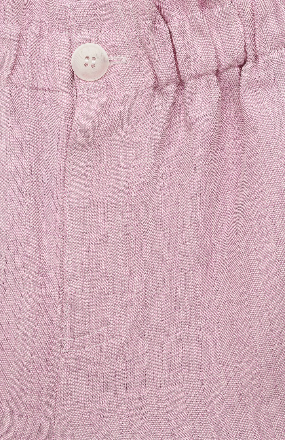 Детские льняные шорты PAADE MODE розового цвета, арт. 232170522 | Фото 3 (Материал внешний: Лен)