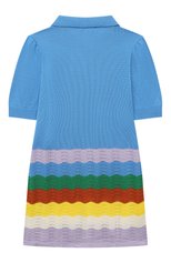 Детское хлопковое платье PAADE MODE голубого цвета, арт. 232509125 | Фото 2 (Рукава: Короткие; Материал внешний: Хлопок)