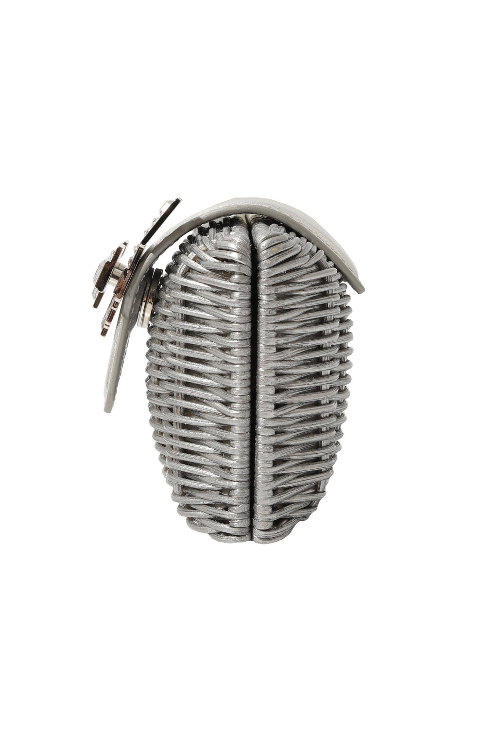 Женская сумка willow mini RODO серебряного цвета, арт. B8671/827 | Фото 4 (Сумки-технические: Сумки через плечо; Размер: mini; Ремень/цепочка: На ремешке)