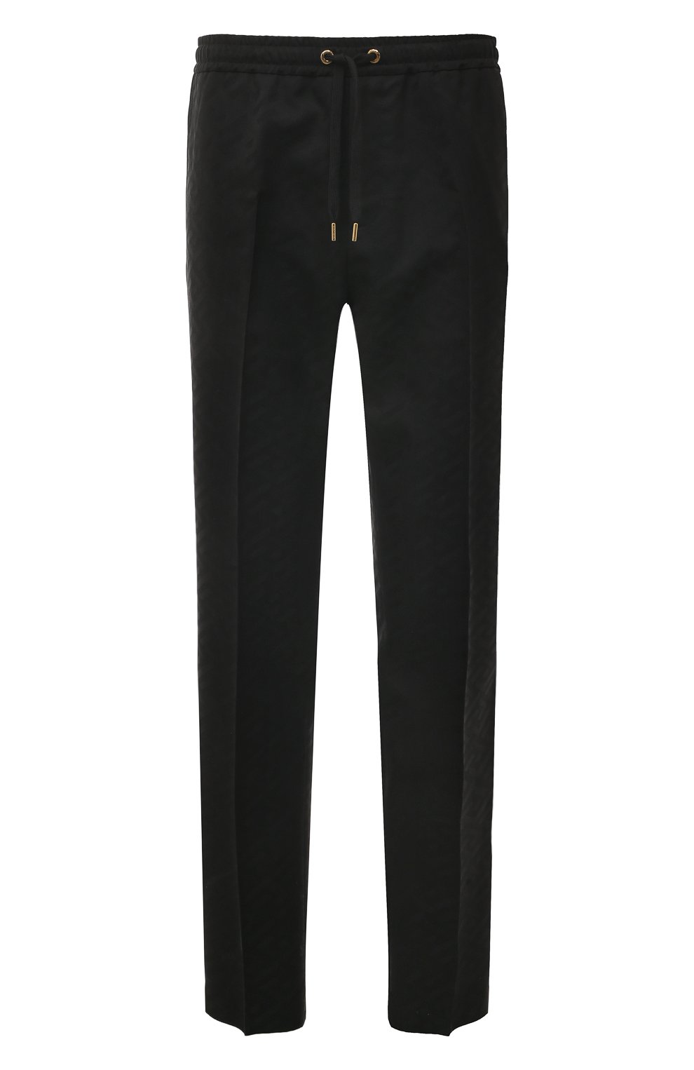 Шерстяные брюки Versace черного цвета