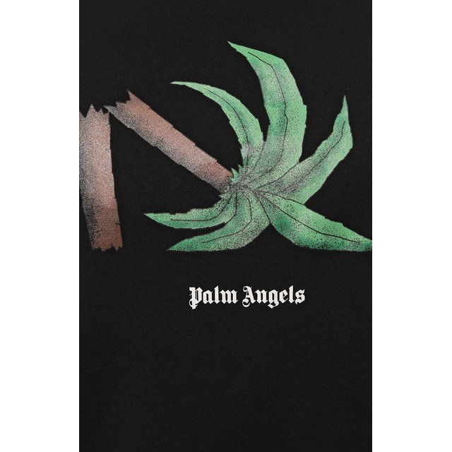 Хлопковая футболка Palm Angels PMAA001C99JER0131055 Фото 5