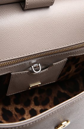 Женская сумка sicily large DOLCE & GABBANA серая цвета, арт. 0116/BB6015/A1001 купить в ЦУМ | Фото №3 Сумка Sicily large Dolce & Gabbana серая цвета | Фото №3