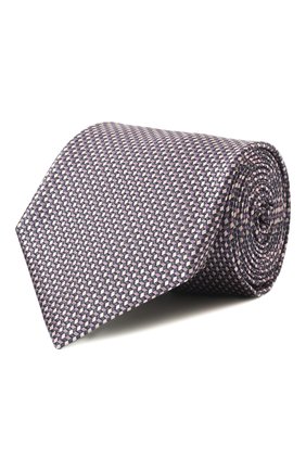Мужской галстук BRIONI фиолетового цвета, арт. 063I/04468 | Фото 1 (Материал: Текстиль, Шелк; Принт: С принтом)