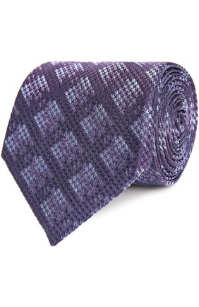 Мужской галстук BRIONI фиолетового цвета, арт. 063H/044BX | Фото 1 (Материал: Текстиль, Шелк; Принт: С принтом)