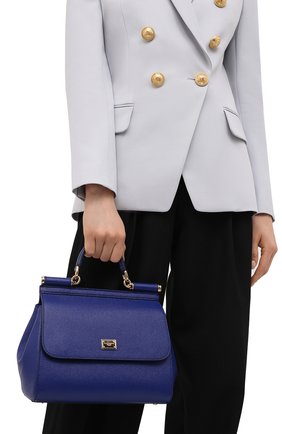 Женская сумка sicily medium DOLCE & GABBANA синего цвета по цене 114500 руб., арт. 0116/BB6002/A1001 | Фото 2 Женская сумка sicily medium DOLCE & GABBANA синего цвета, арт. 0116/BB6002/A1001 | Фото 2