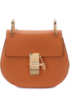 Женская сумка drew mini на цепочке CHLOÉ коричневая цвета, арт. 3S1032/944 купить в ЦУМ | Фото №1 Сумка Drew mini на цепочке Chloé коричневая цвета | Фото №1