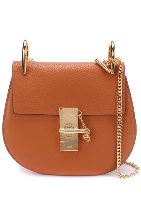 Женская сумка drew mini на цепочке CHLOÉ коричневая цвета, арт. 3S1032/944 купить в ЦУМ | Фото №5 Сумка Drew mini на цепочке Chloé коричневая цвета | Фото №5