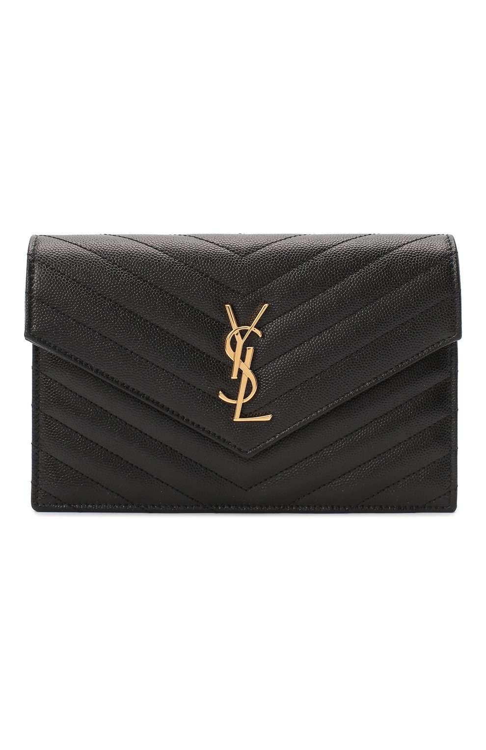 Женская сумка monogram envelope mini SAINT LAURENT черного цвета, арт. 393953/B0W01 | Фото 1