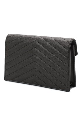 Женская сумка monogram envelope mini SAINT LAURENT черного цвета по цене 86150 руб., арт. 393953/B0W01 | Фото 3 Женская сумка monogram envelope mini SAINT LAURENT черного цвета, арт. 393953/B0W01 | Фото 3