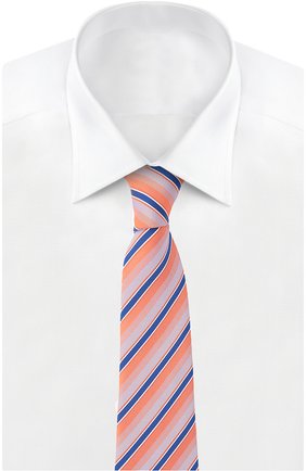 Мужской галстук BRIONI оранжевого цвета, арт. 062H/P5406 | Фото 2 (Материал: Текстиль, Шелк; Принт: С принтом)