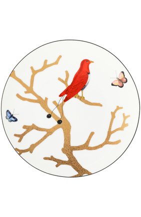 Тарелка aux oiseaux BERNARDAUD бесцветного цвета, арт. 2488/2551 | Фото 1 (Статус проверки: Проверена категория; Интерьер_коллекция: Aux Oiseaux; Ограничения доставки: fragile-2)